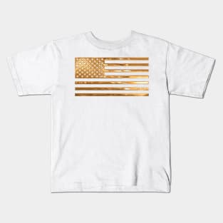 Copper US Flag Kids T-Shirt